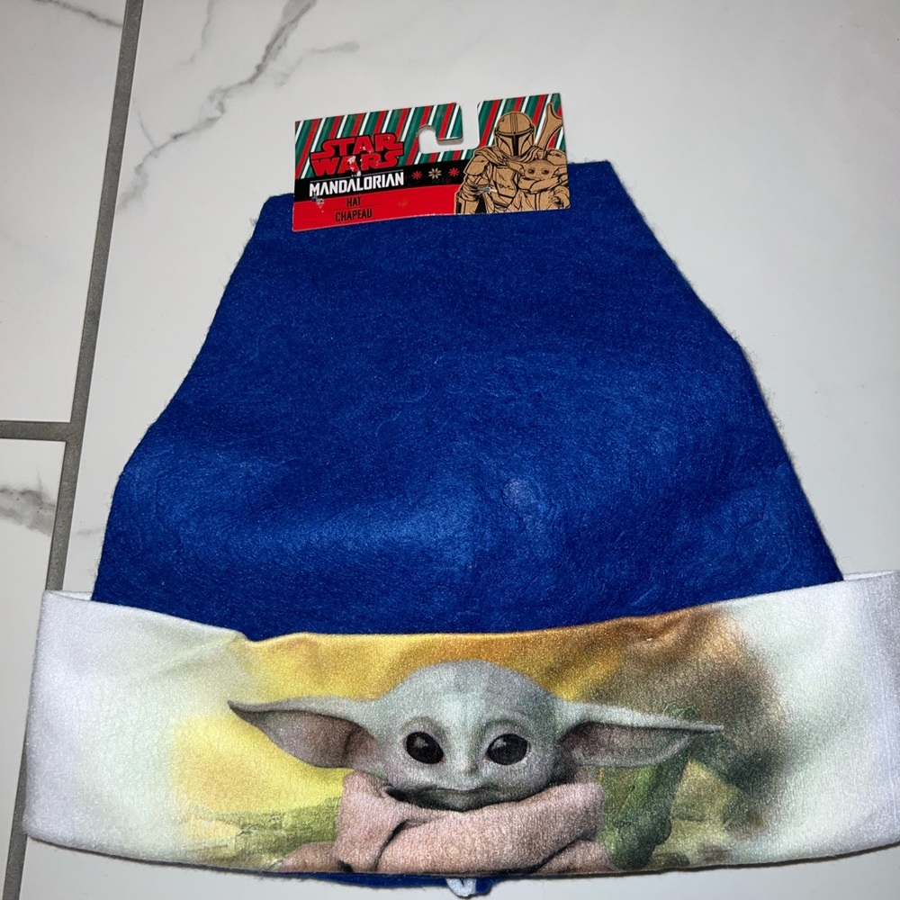 star wars the mandalorian baby yoda the child santa hat